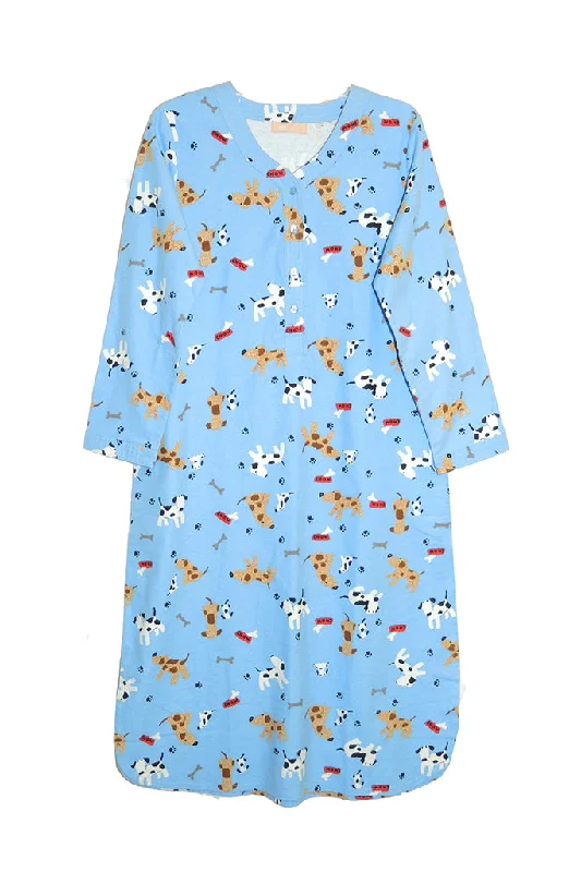 flowy maxi dressDog Print Flannel Plus Size Nightshirt