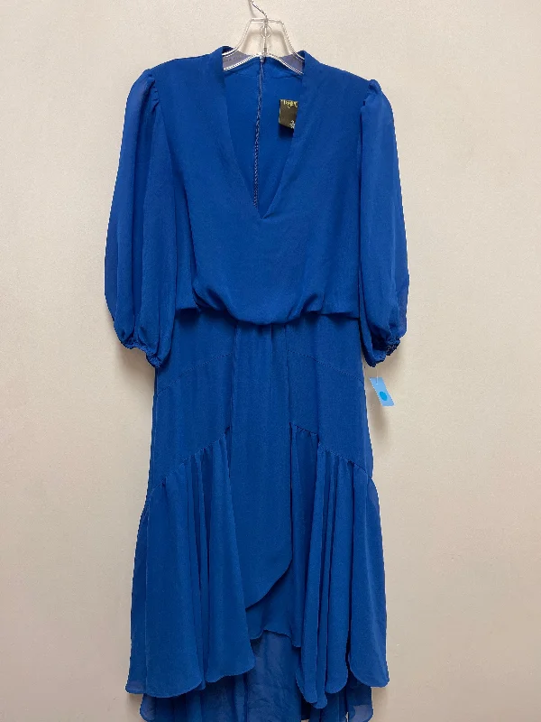 vintage-inspired dressDress Casual Midi By Taylor In Blue, Size: S