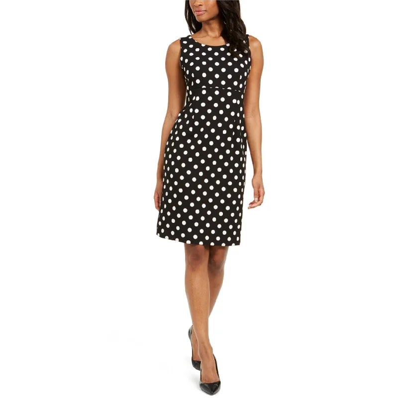 evening dressKasper Womens Polka Dot Crepe A-line Dress, Black, 18