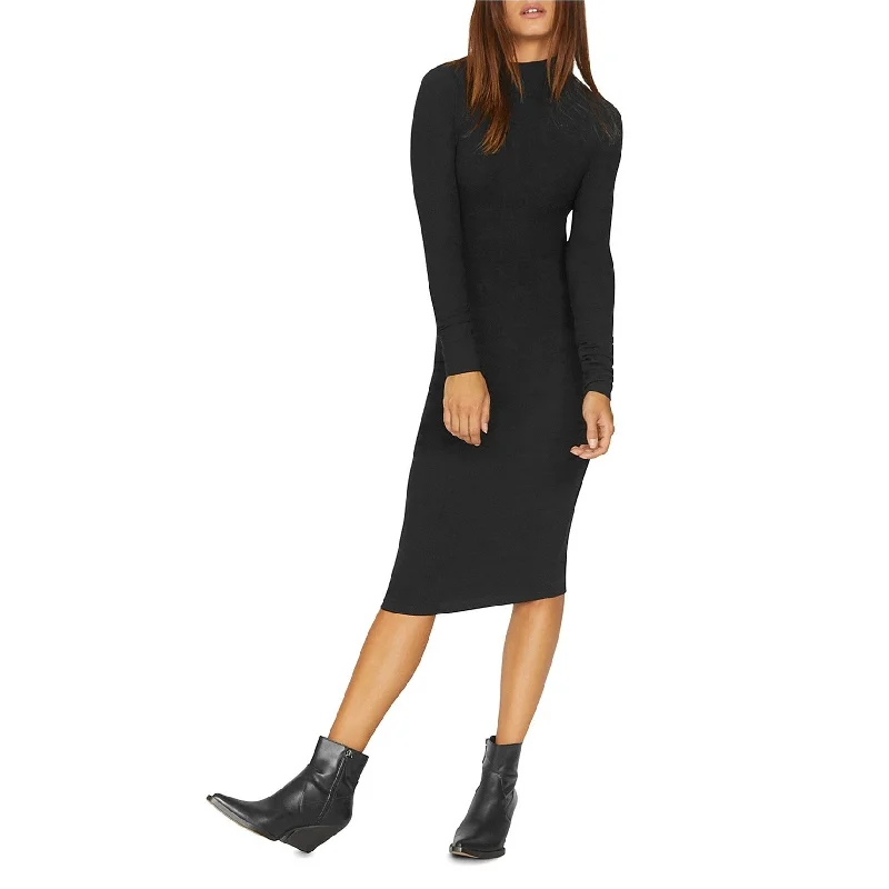 trendy wrap dressSanctuary Clothing Womens Ruched Knit Midi Dress, Black, Large