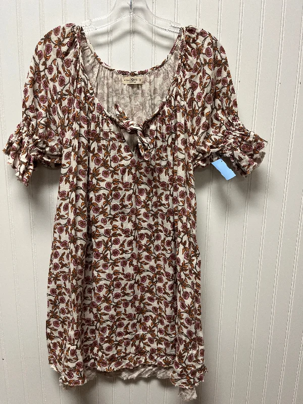 winter dressDress Casual Short By Natural Life In Floral Print, Size: M