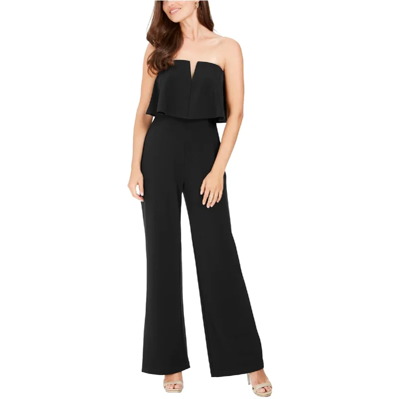 classic fit-and-flare dressAdrianna Papell Womens Solid Off The Shoulder Jumpsuit, Black, 2