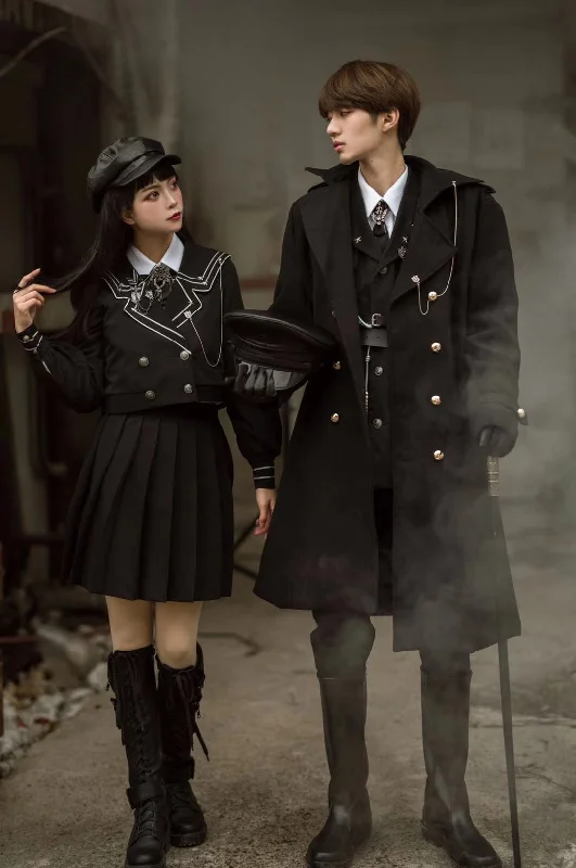 warm trench coatYourHighness~Military Lolita Uniform Autumn Winter Male Set