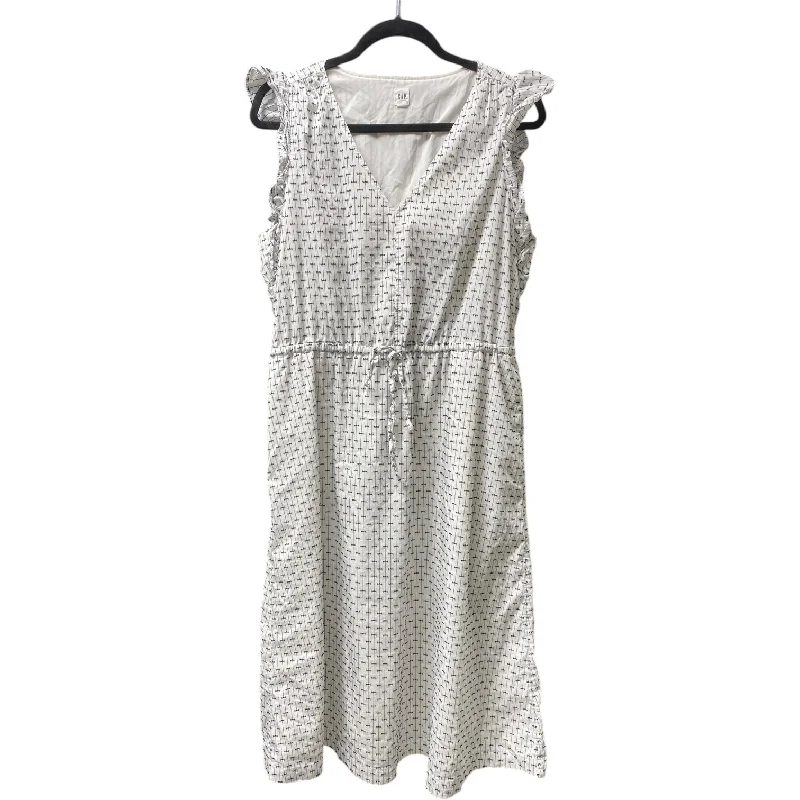 velvet dressDress Casual Midi By Gap In White, Size: L