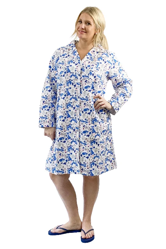 shift dressPlus Size Blue Fox Flannel Night Shirt