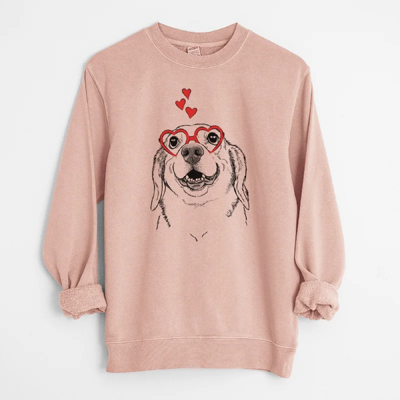 slim fit workout hoodieValentine Minnie the Corgle - Unisex Pigment Dyed Crew Sweatshirt