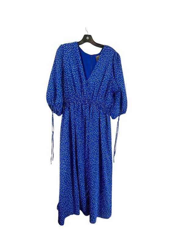 vintage-inspired dressDress Casual Maxi By Taylor In Blue & White, Size: 14