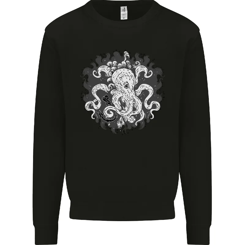 relaxed fit sports hoodieAn Octopus in the Deep Ocean Sailor Sailing Mens Sweatshirt Jumper