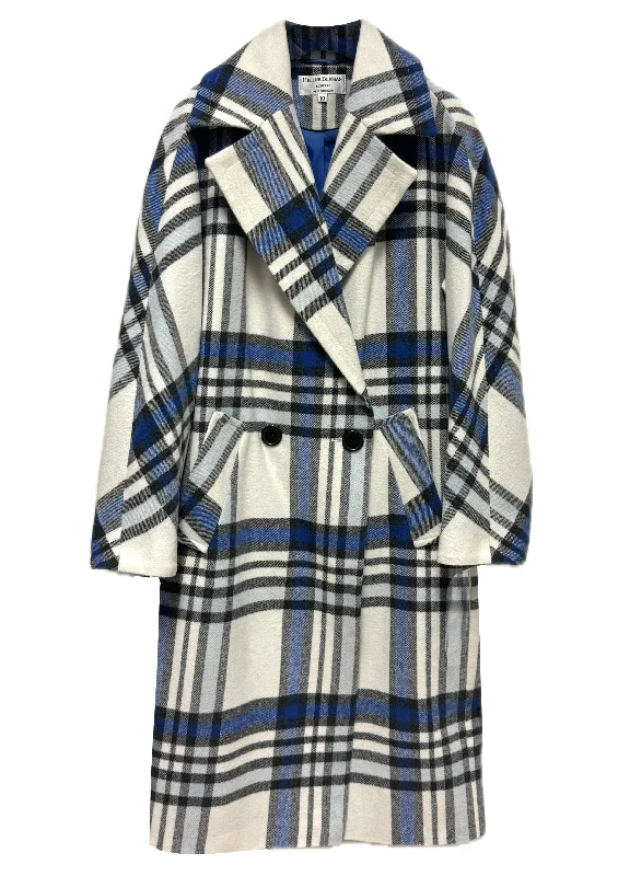 insulated trench coatBéatrice Easy-Wear Check Wool-Blend Coat - size 10