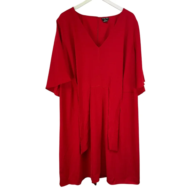 shift dressDress Casual Short By City Chic In Red, Size: Xl