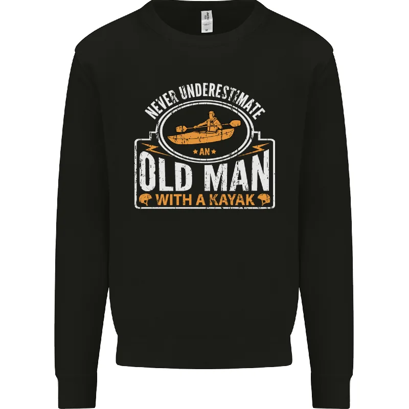 urban sports sweatshirtAn Old Man With a Kayak Kayaking Funny Mens Sweatshirt Jumper