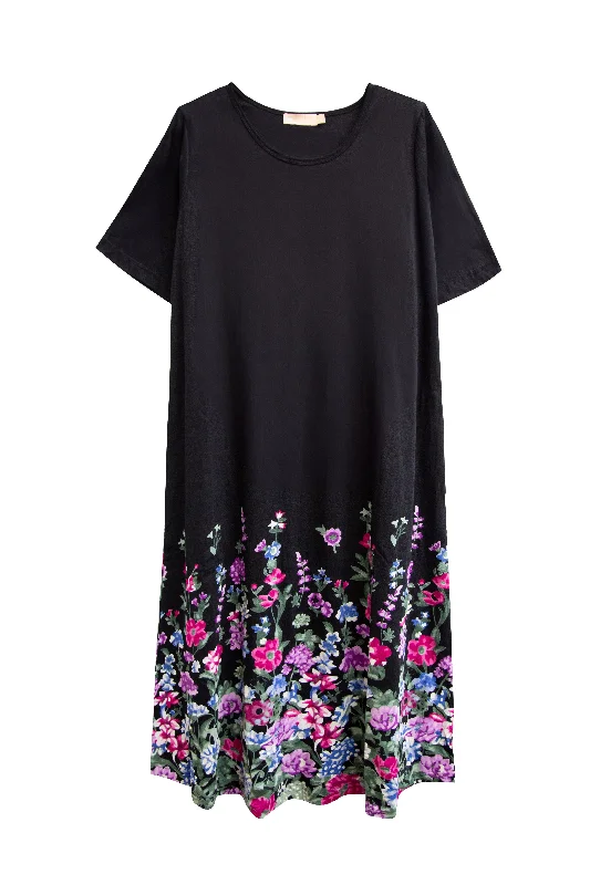 velvet dressLa Cera 100% Cotton Knit Summertime Garden Dress