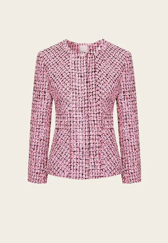 windproof jacketPink Tweed Fly Jacket