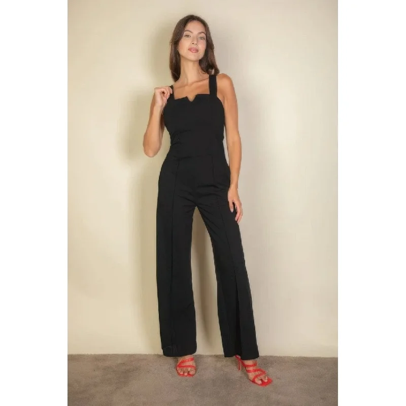 trendy wrap dressNotched Neck Cami Jumpsuit