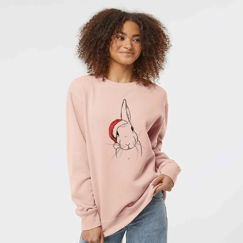 minimalistic workout hoodieSanta Penny the Belgian Hare - Unisex Pigment Dyed Crew Sweatshirt