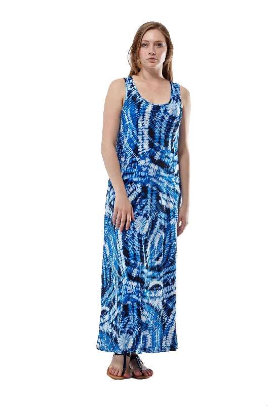 vintage dressLa Cera Paisley Tie Dye Print Maxi Dress