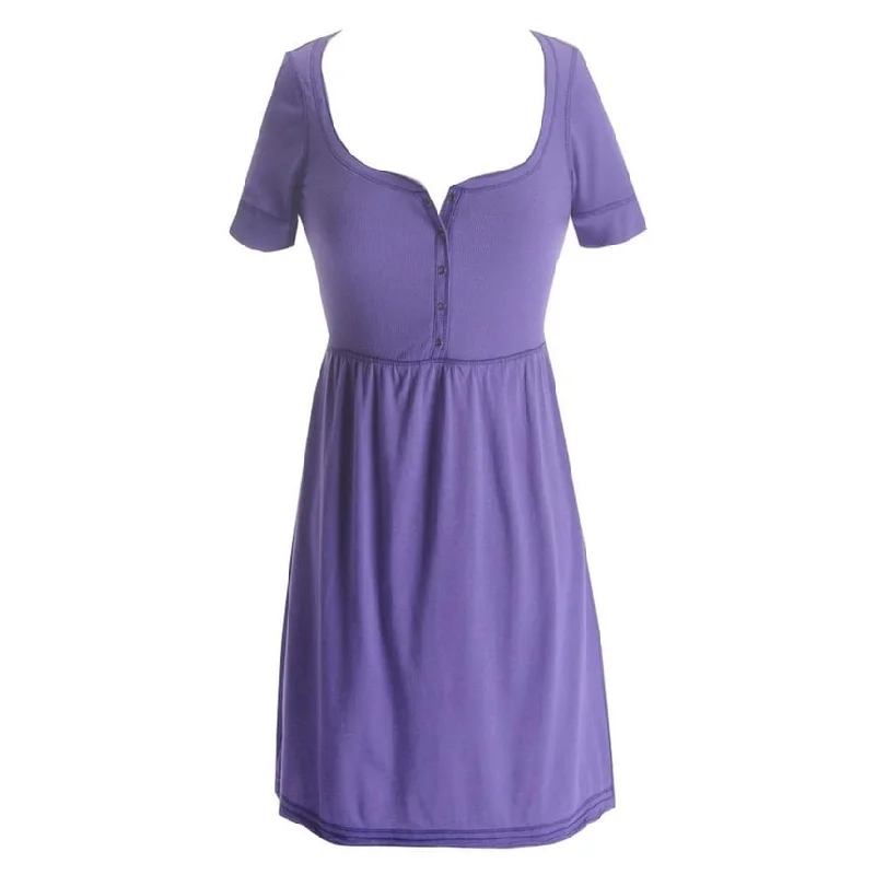 satin midi dressAeropostale Womens Ribbed 3/4 Sleeve Sundress, Purple, Medium