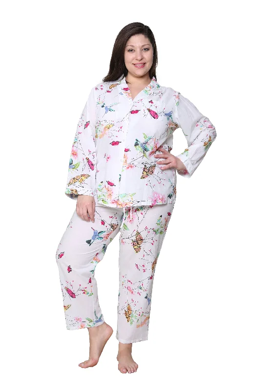 off-shoulder dressLa Cera Plus Size Long Sleeve Floral Pajama Set