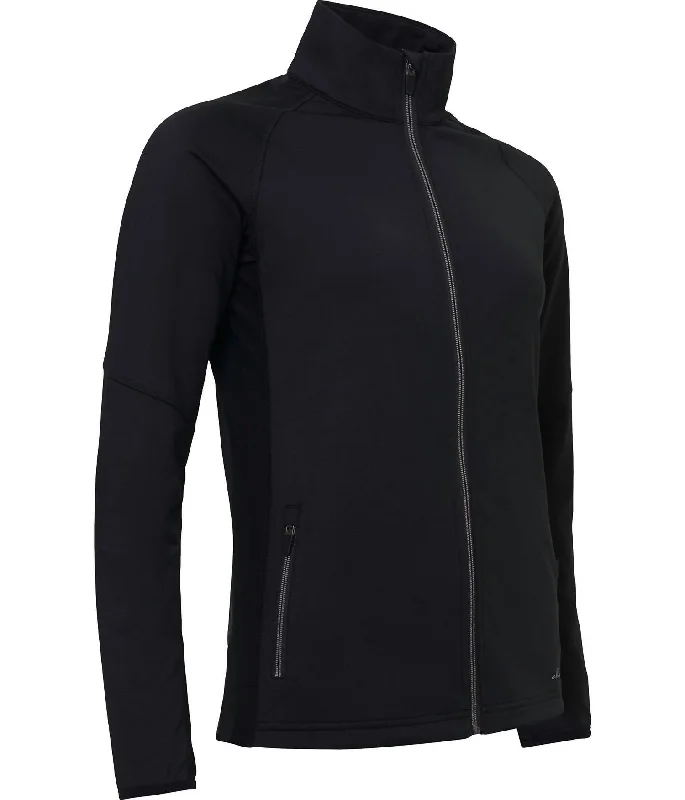 Women’S Ashby Full-Zip Jacket With Pockets In Black